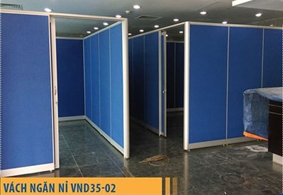 VÁCH NGĂN KHUNG NHÔM BỌC NỈ VND35-02